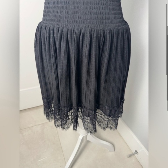 Maje Jaelys Mixed Lace Skirt in Black - Picture 4 of 10